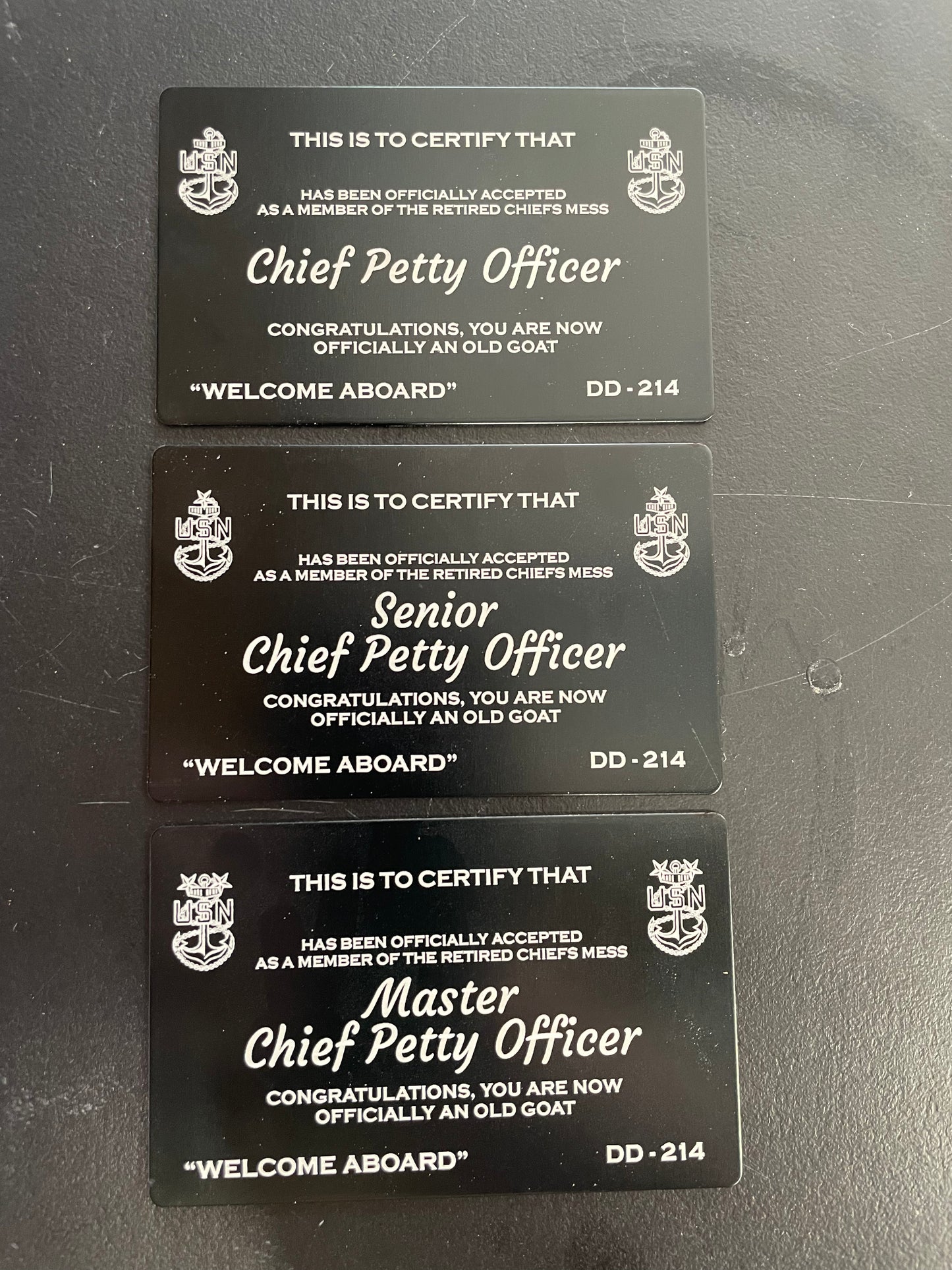 Navy Chief Retirement Card