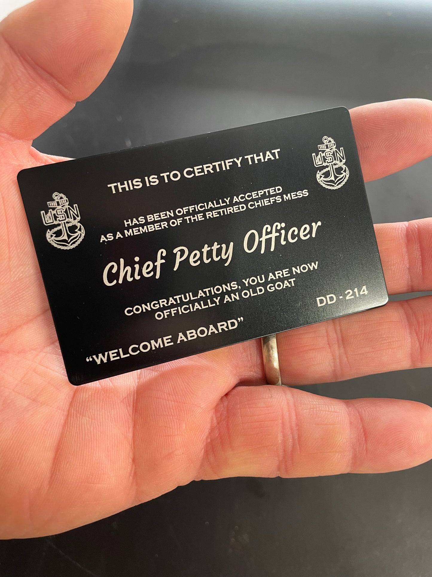 Navy Chief Retirement Card