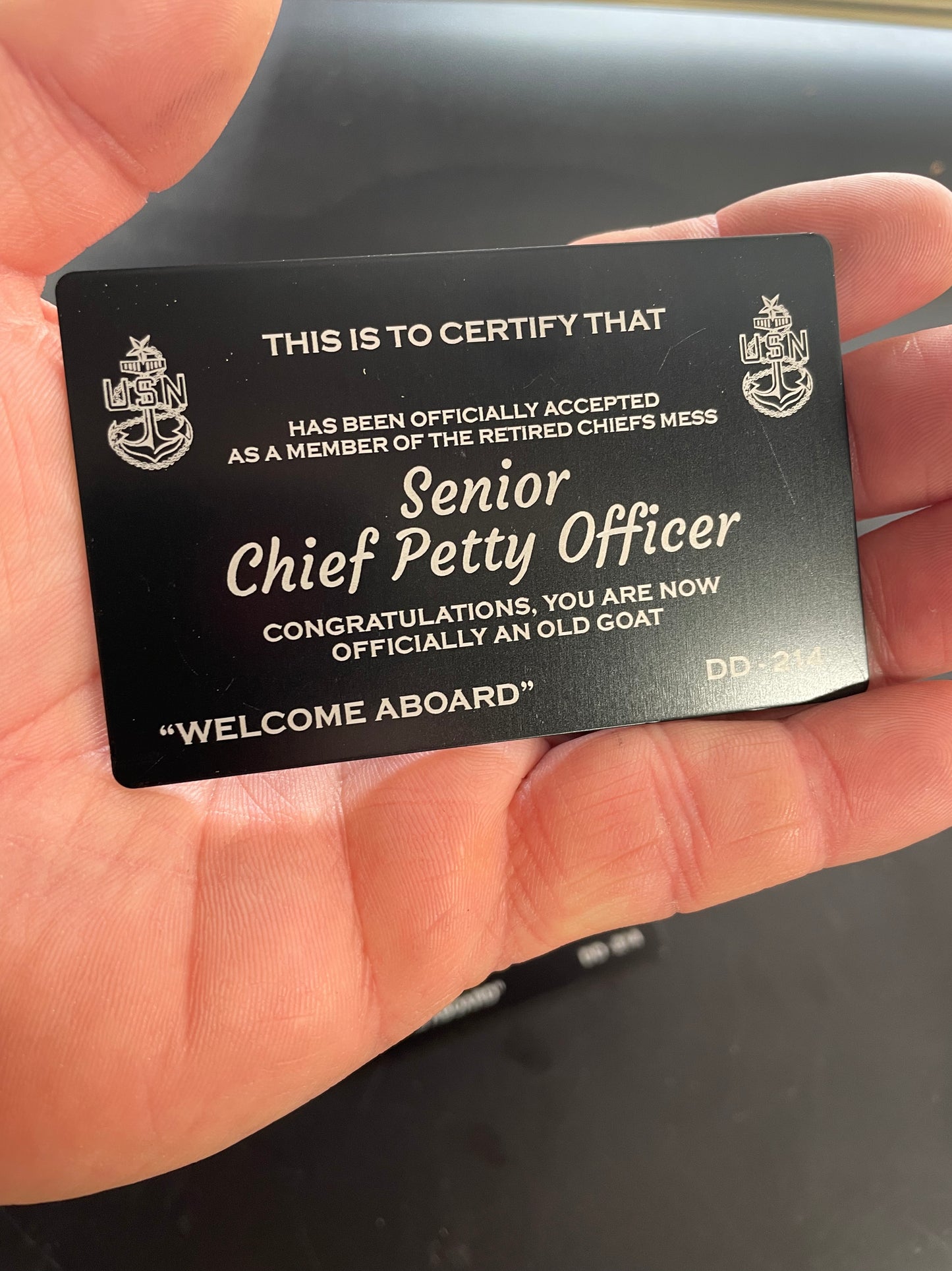 Navy Chief Retirement Card