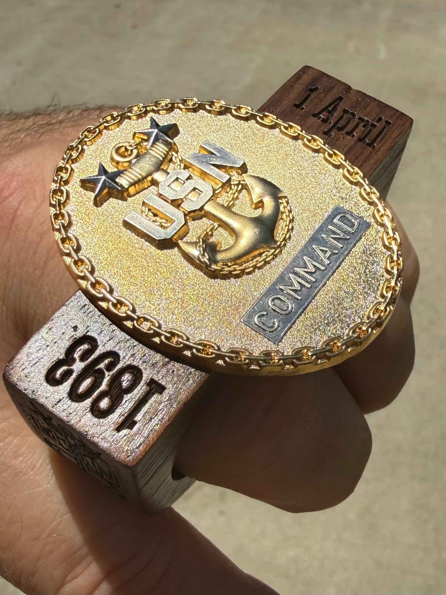 Hand Crafted Two and Three-Knuckle Chief Petty Officer Ring