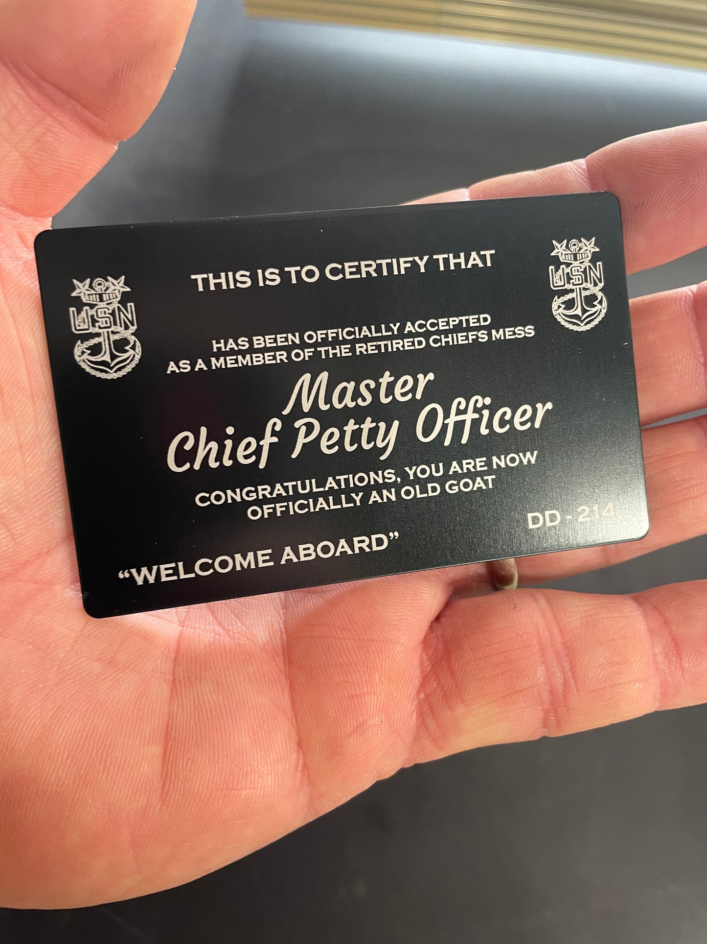 Navy Chief Retirement Card